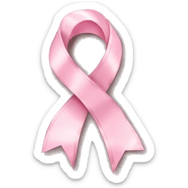 Shabby chic pink ribbon sticker