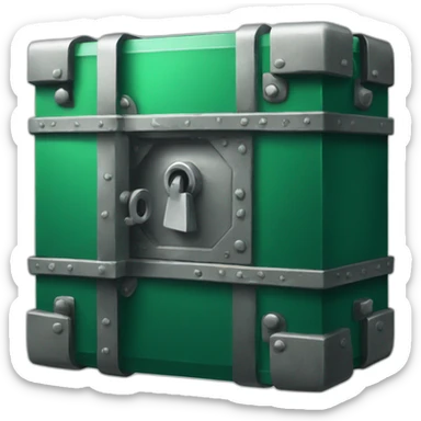 open safe in the middle of the emerald sticker