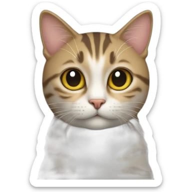 Un chat tabby avec une petite queue sticker