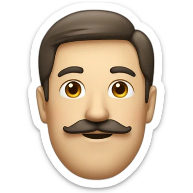 Homme avec une moustache carré en dessous du nez sticker