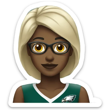  BLACK FEMALE SENIOR EAGLES FAN sticker