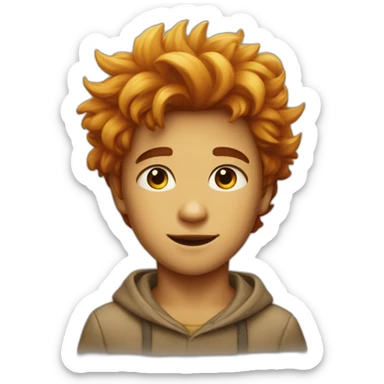 A beautiful boy with a head like a lion and his wings like a phoenix sticker