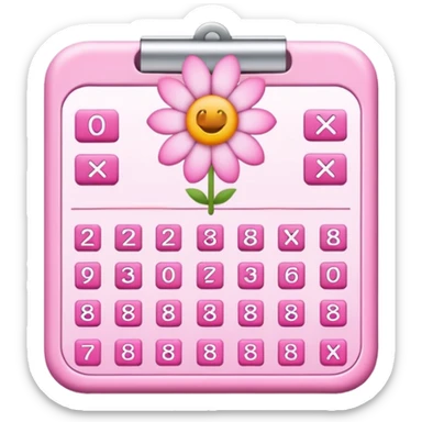 habit tracker cute pink sticker