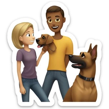Malinois with a teenager  sticker