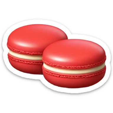 red macaroon sticker