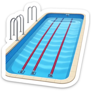 swimming pool with lanes sticker