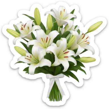 lilies bouquet sticker