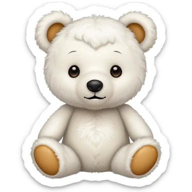 Oso de peluche blanco cute sticker