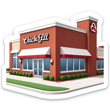 Chick-fil-a building sticker