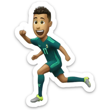 ronaldo celebrate a goal sticker
