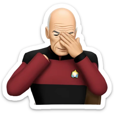 Captain Picard Facepalm sticker