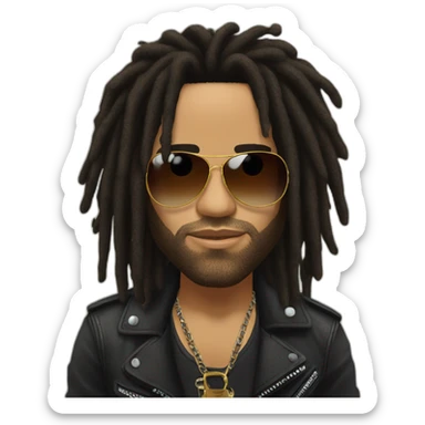 Lenny kravitz dreadlocks sticker