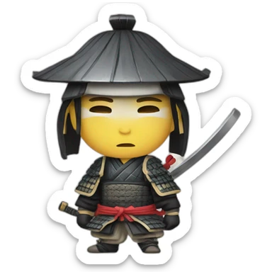 Japanese samurai tear sticker