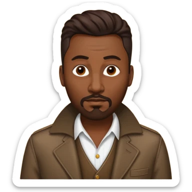 Big Daddy Kane with dark brown hair sticker