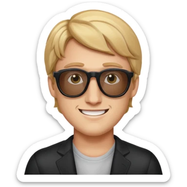 logan paul emoji, wearing sunglasses, confident smile sticker
