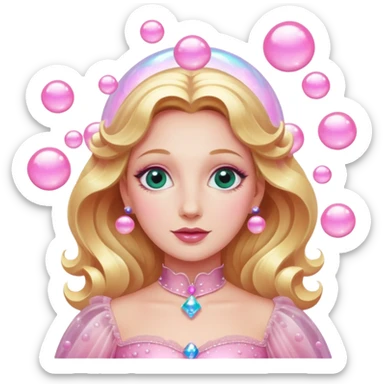 pink bubbles glinda sticker