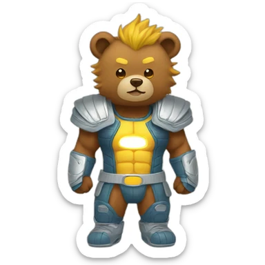 Super sayan bear sticker