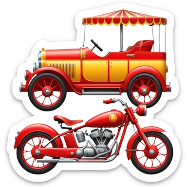 Circus motorbike circus car  sticker