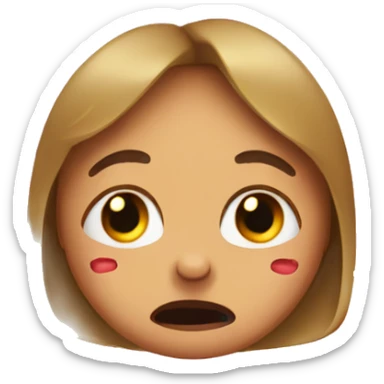 Crying with hearts  sticker