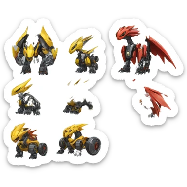 Mechanical Pokémon-Digimon-dragon-Bionicle-Mecha sticker