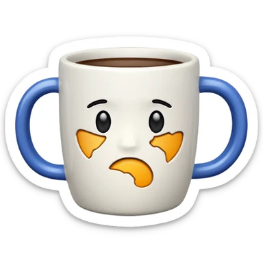 cracked mug no face sticker