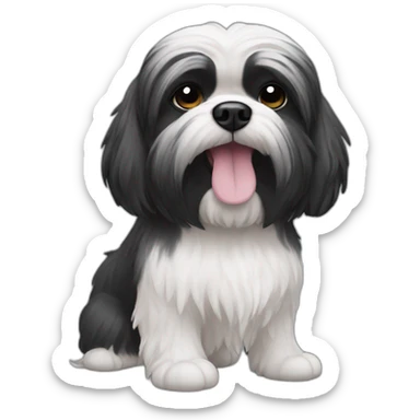 black shitzu sticker