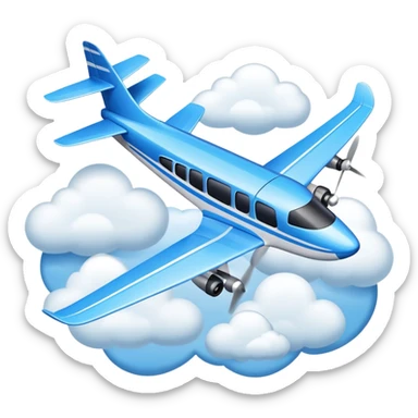 An icon featuring a remote-controlled model airplane soaring through the sky and clouds, with a detailed transmitter in the foreground. The sky is clear with motion lines showing flight. Transparent background emphasizes the precision, creativity, and joy of aeromodelling as a sport. sticker