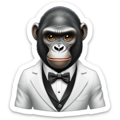 Gorilla wearing dinner jacket sticker