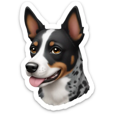 Black and White Australian Cattle Dog sticker