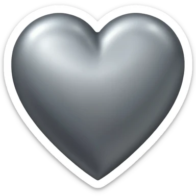 Corazon gris sticker