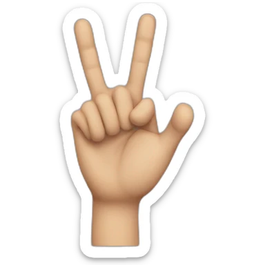 EMOJI SAYING HAND ROCK SIGN sticker