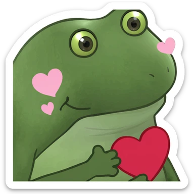 Plain cloud with pale pink glow surrounding and hearts  sticker