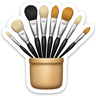 artist brushes sticker