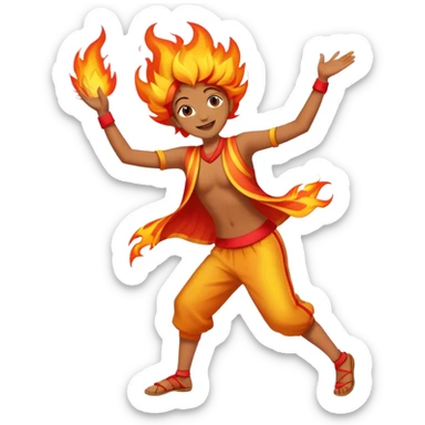 berbere dance spice fire happy sticker