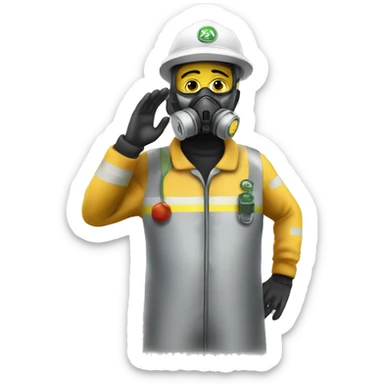 backroom hazmat with saluting face sticker