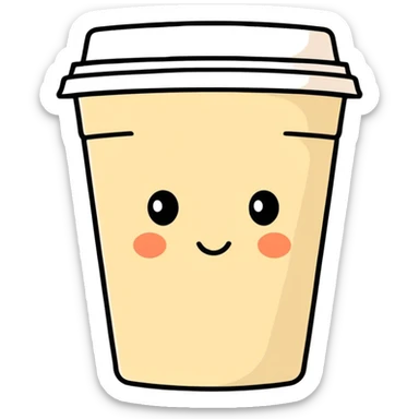 A very sad cup of coffee sticker