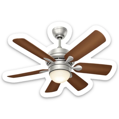 Ceiling white fan with 3 bars sticker