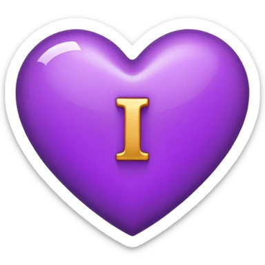 The Letter “i” inside a Purple Heart sticker