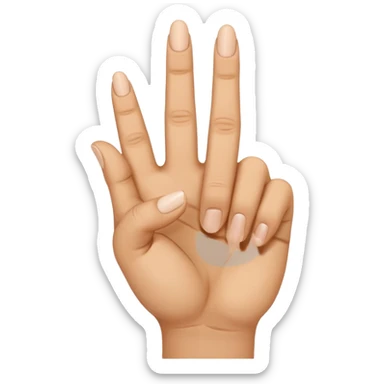 The Arabic hand gesture of “Khod” the middle finger pointing towards me sticker