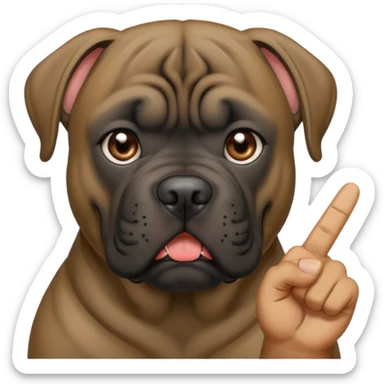Cane corso with middle finger up  sticker