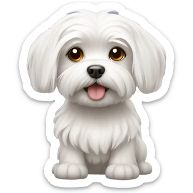 Maltese dog sticker