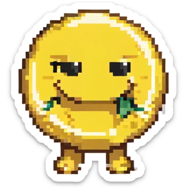 a smiley face scratching its back sticker