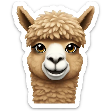 Alpaca wearing Sweatshirt  sticker