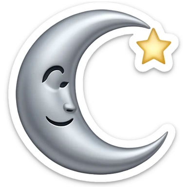 Crescent moon sticker