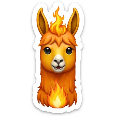 una llama de fuego que tenga en la mano un telefono sticker