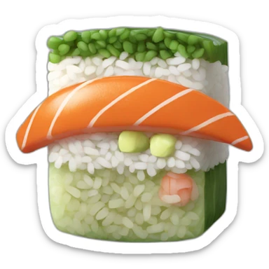 Sushi super-héros sticker