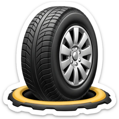 make tire flat sticker