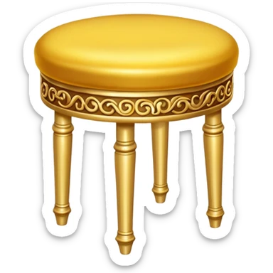a golden stool sticker