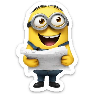 minion with messGES sticker