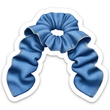Denim scrunchie sticker